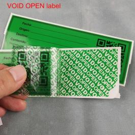 綠色VOID OPEN標簽-打號碼